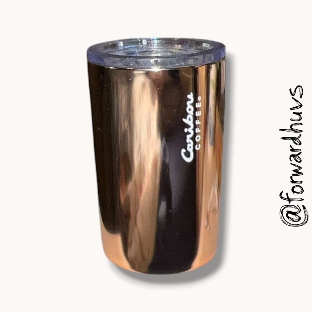 Caribou Coffee Copper Stainless Steel Travel Tumbler 12 oz Insulated Mug